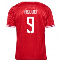 Fotballdrakt Herre Danmark Rasmus Hojlund #9 Hjemmedrakt EM 2024 Kortermet